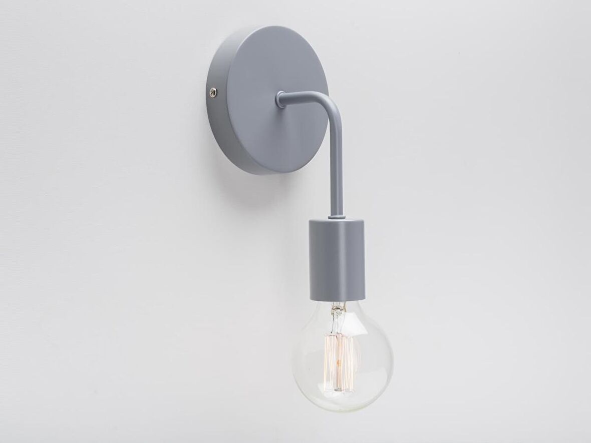 RİOLİGHT VİNTAGE,RUSTİK,RETRO,MODERN GRİ 1XE27 DUYLU METAL DUVAR APLİK