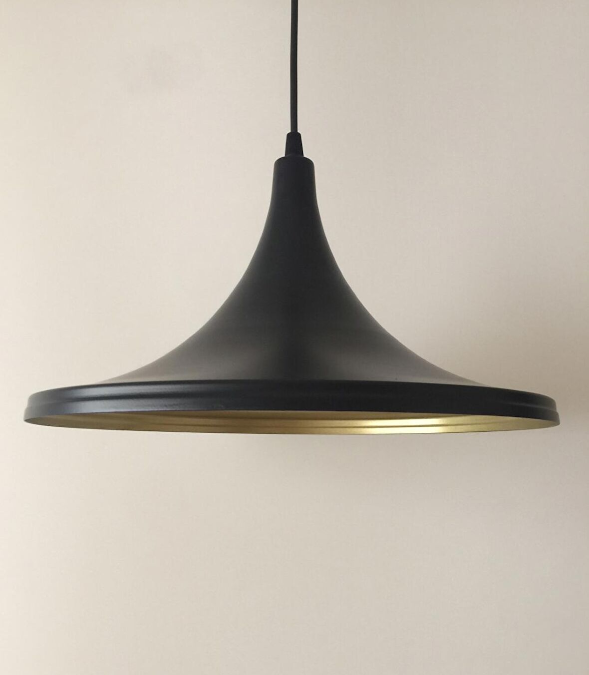 RIOLIGHT RETRO SİYAH İÇİ SARI METAL SARKIT ÇAP: 36CM