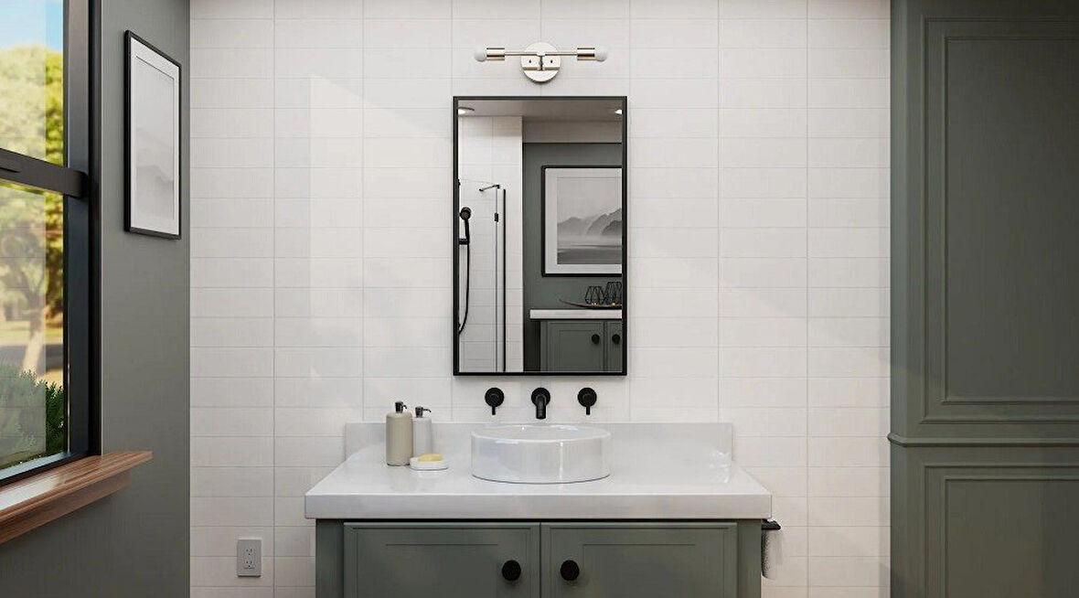 RİOLİGHT MODERN,VİNTAGE KROM 2XE27 DUYLU AYNA ÜSTÜ METAL DUVAR APLİK