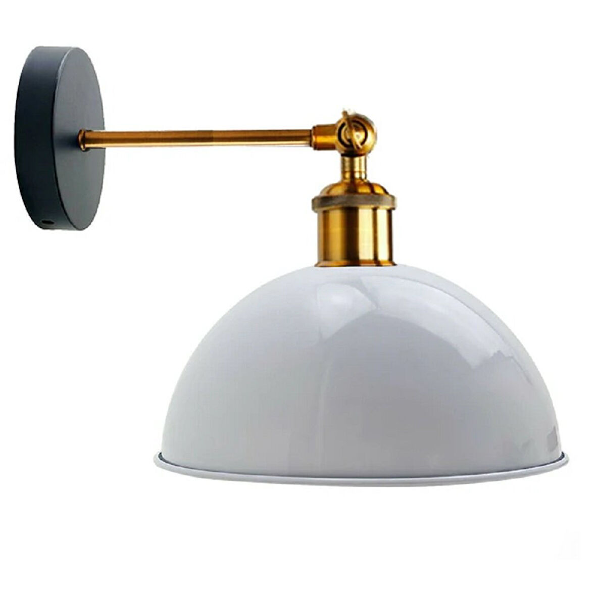 RİOLİGHT VİNTAGE,RETRO,RUSTİK BEYAZ 1XE27 ESKİTME DUYLU MASALLI TEKLİ DUVAR APLİK ŞAPKA ÇAP:23CM