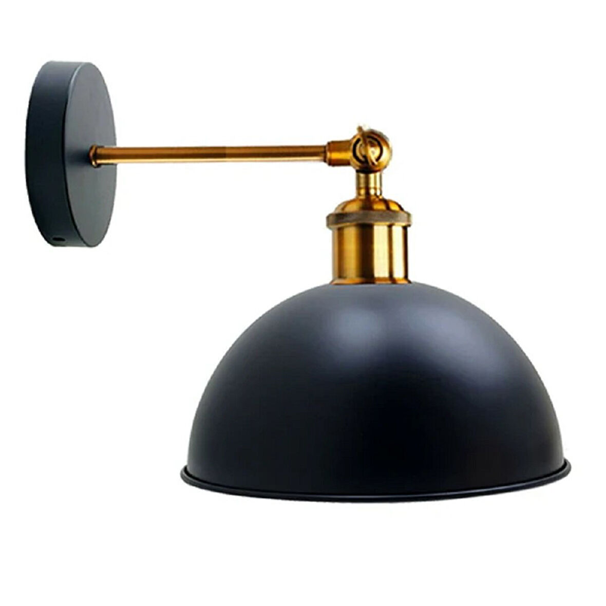 RİOLİGHT VİNTAGE1,RETRO1,RUSTİK1 SİYAH1 1XE27 ESKİTME DUYLU MASALLI TEKLİ DUVAR APLİK ŞAPKA ÇAP:23CM