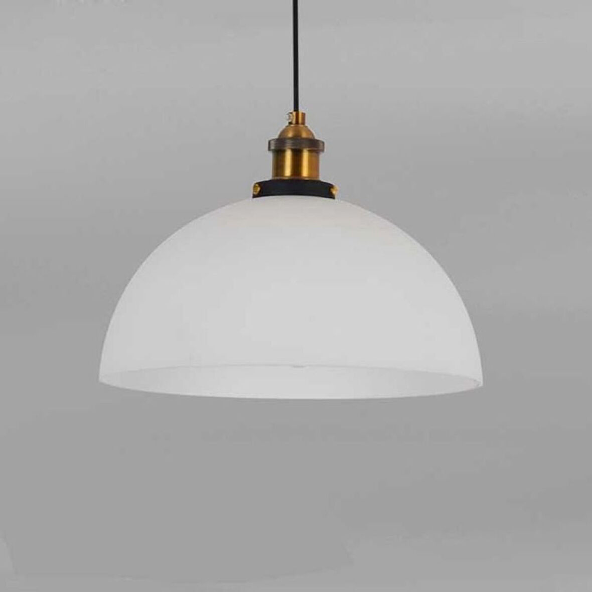 RİOLİGHT VİNTAGE,MODERN OPAL BEYAZ 1XE27 DUYLU CAM TEKLİ SARKIT AVİZE ÇAP:28M