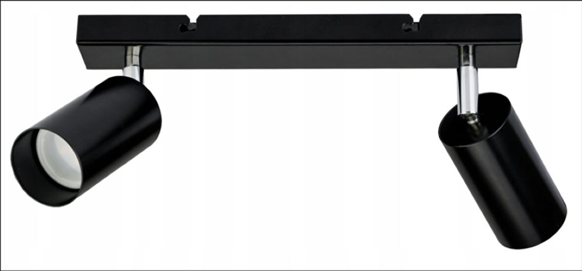 RİOLİGHT MODERN SİYAH MUTFAK,SALON,GİYİNME ODASI,CAFELER İÇİN GÜN İŞİĞI METAL 2Lİ SPOT(AMPUL DAHİL)