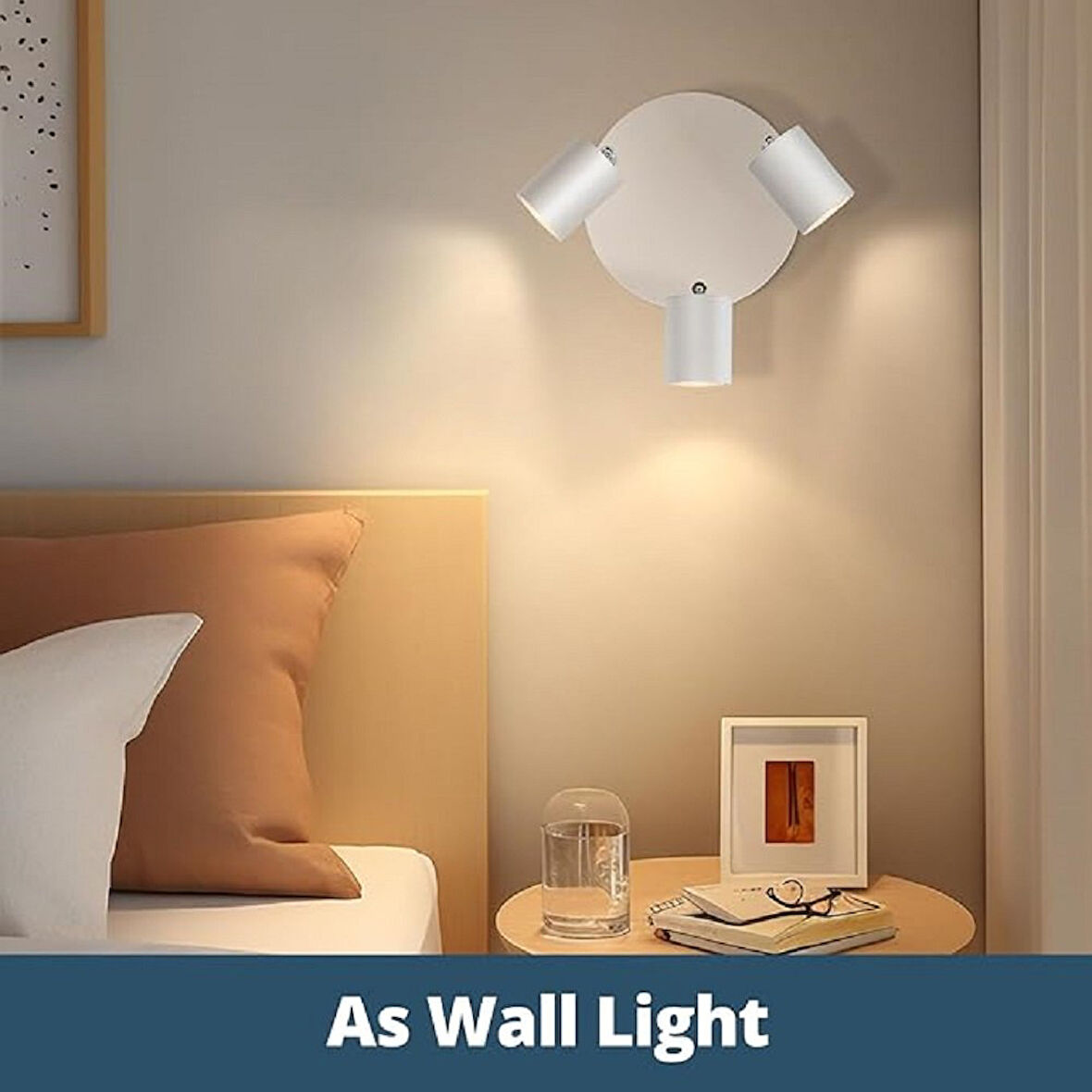 RİOLİGHT MODERN3 BEYAZ MUTFAK,SALON,GİYİNME ODASI,CAFELER İÇİN GÜN İŞİĞI METAL 3LÜ SPOT(AMPUL DAHİL)