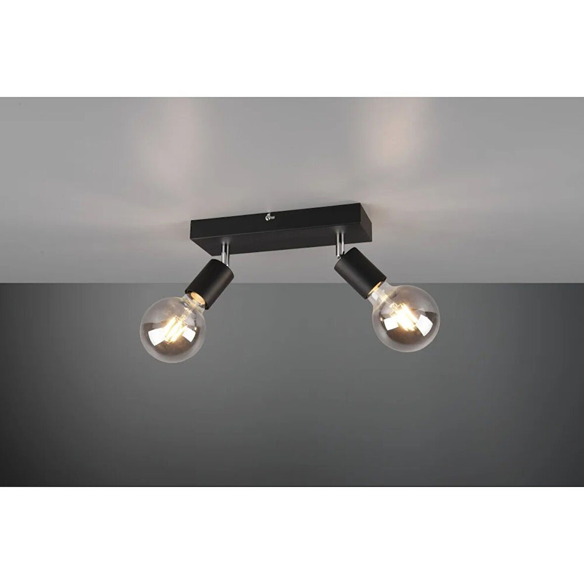 RİOLIGHT MODERN1 SİYAH1 2XE27 MAFSALLI HAREKETLİ1 BAŞLIK(GLOP AMPUL HARİÇ) METAL SPOT AVİZE
