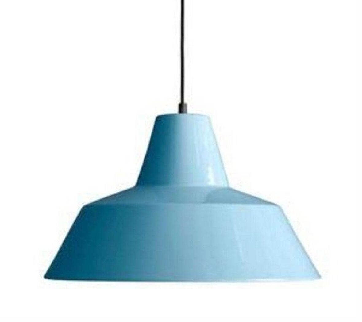 RİOLİGJHT RETRO MAVİ İÇİ BEYAZ TEKLİ METAL SARKIT ÇAP: 34CM