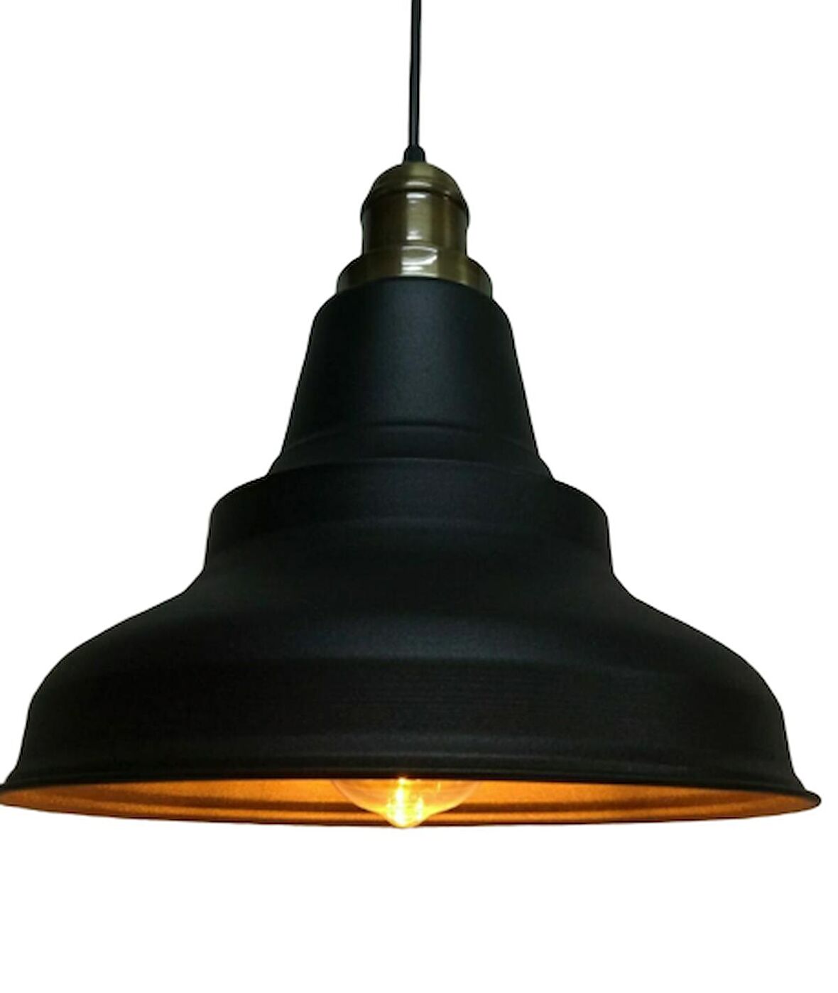 RİOLİGHT RETRO SİYAH İÇİ ALTIN ESKİTME ASKILI TEKLİ SARKIT