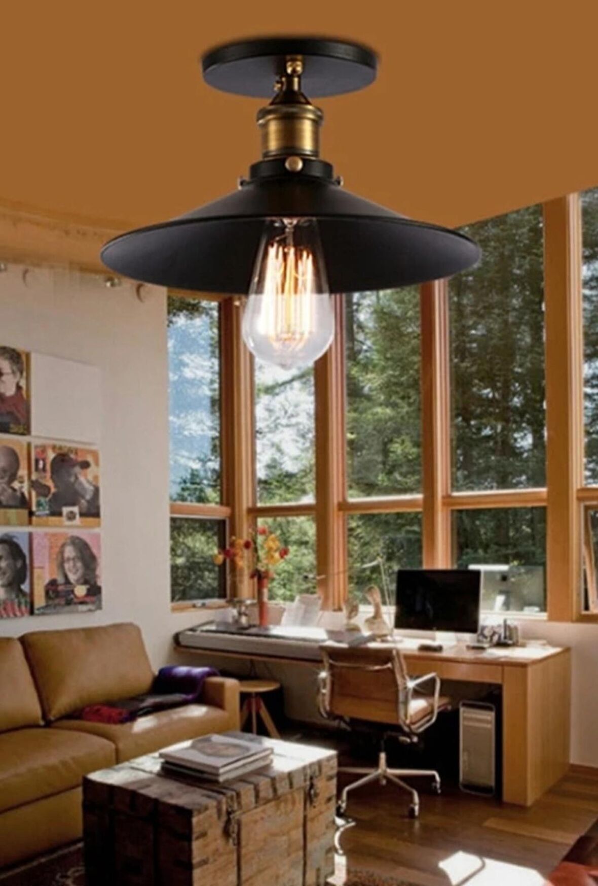 RİOLİGHT RETRO TAVAN AVİZE-ARMATÜR ÇAP:30CM
