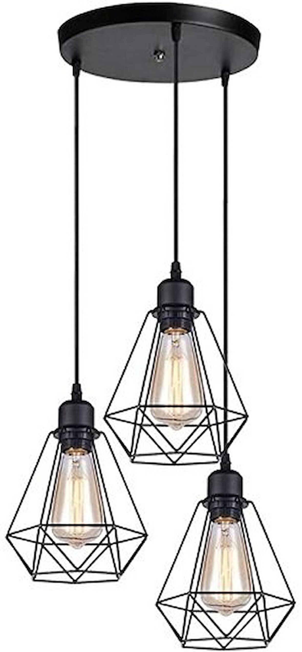 RIOLIGHT RETRO KAFESLİ SARKIT AVİZE ÇAP: 30CM