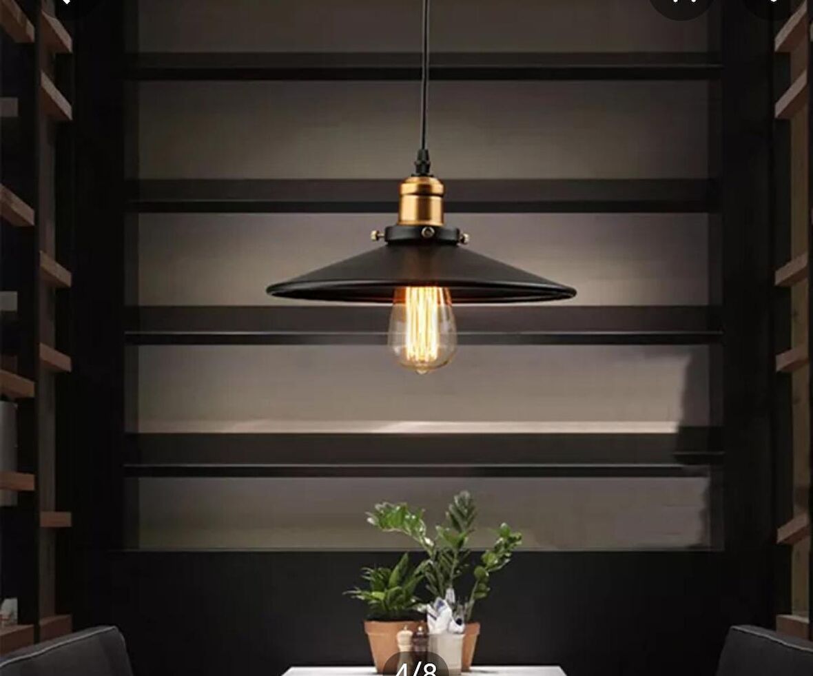 RİOLİGHT RETRO TEKLİ METAL SARKIT AVİZE ÇAP: 40CM