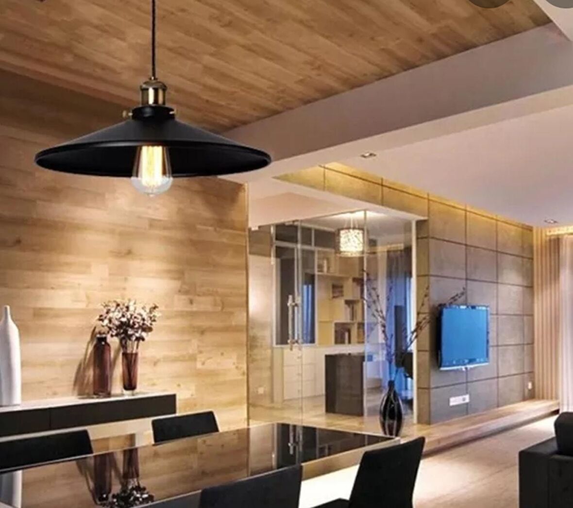 RİOLİGHT RETRO TEKLİ METAL SARKIT AVİZE ÇAP: 40CM