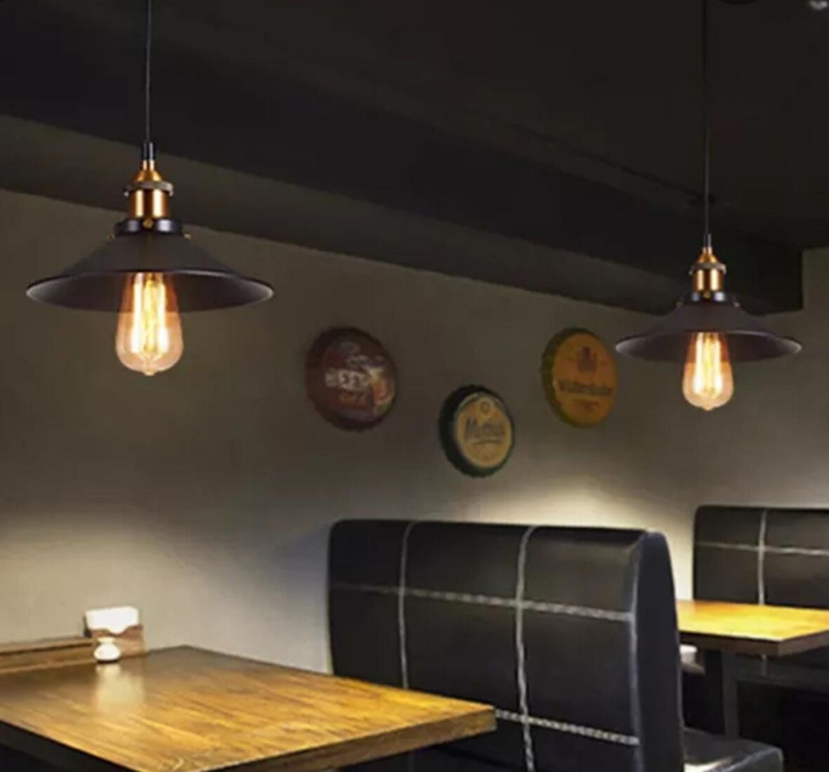 RİOLİGHT RETRO TEKLİ METAL SARKIT AVİZE ÇAP: 23CM NOT: 1ADET FİYATIDIR.