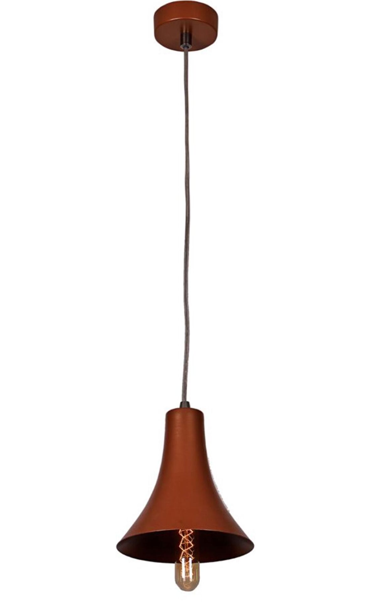 RİOLİGHT RETRO BAKIR İÇİ BAKIR TEKLİ METAL SARKIT AVİZE