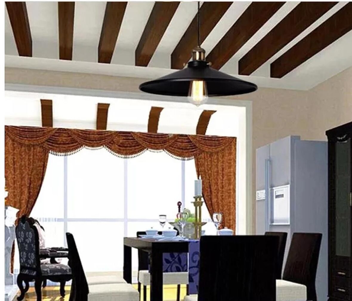 RİOLİGHT RETRO TEKLİ METAL SARKIT AVİZE ÇAP: 40CM