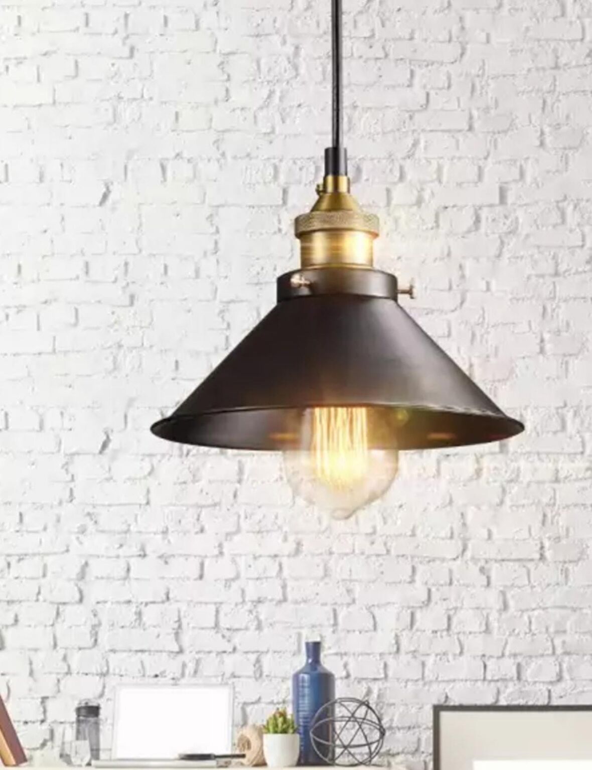 RİOLİGHT RETRO TEKLİ METAL SARKIT AVİZE ÇAP: 28CM NOT: 1 ADET FİYATIDIR.