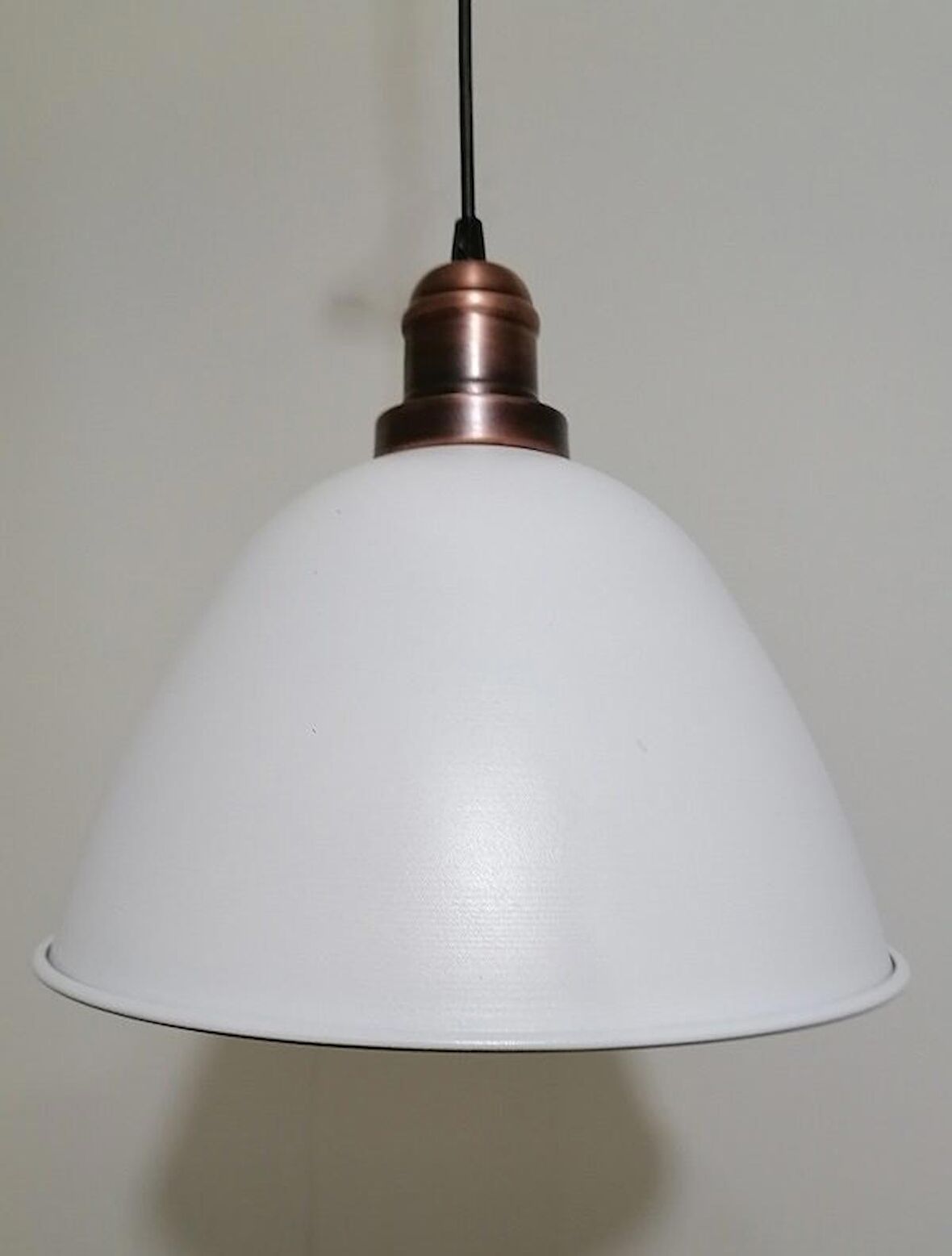 RİOLİGHT RETRO BEYAZ İÇİ BEYAZ TEKLİ METAL SARKIT ÇAP: 28CM