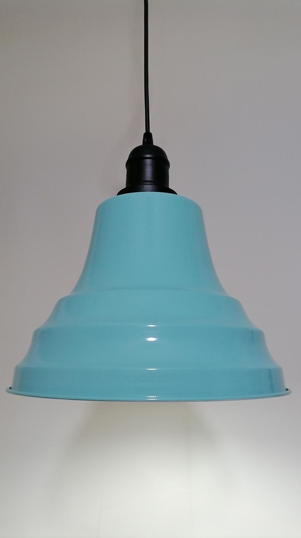 RİOLİGHT RETRO TURKUAZ İÇİ TURKUAZ TEKLİ METAL SARKIT ÇAP: 27CM