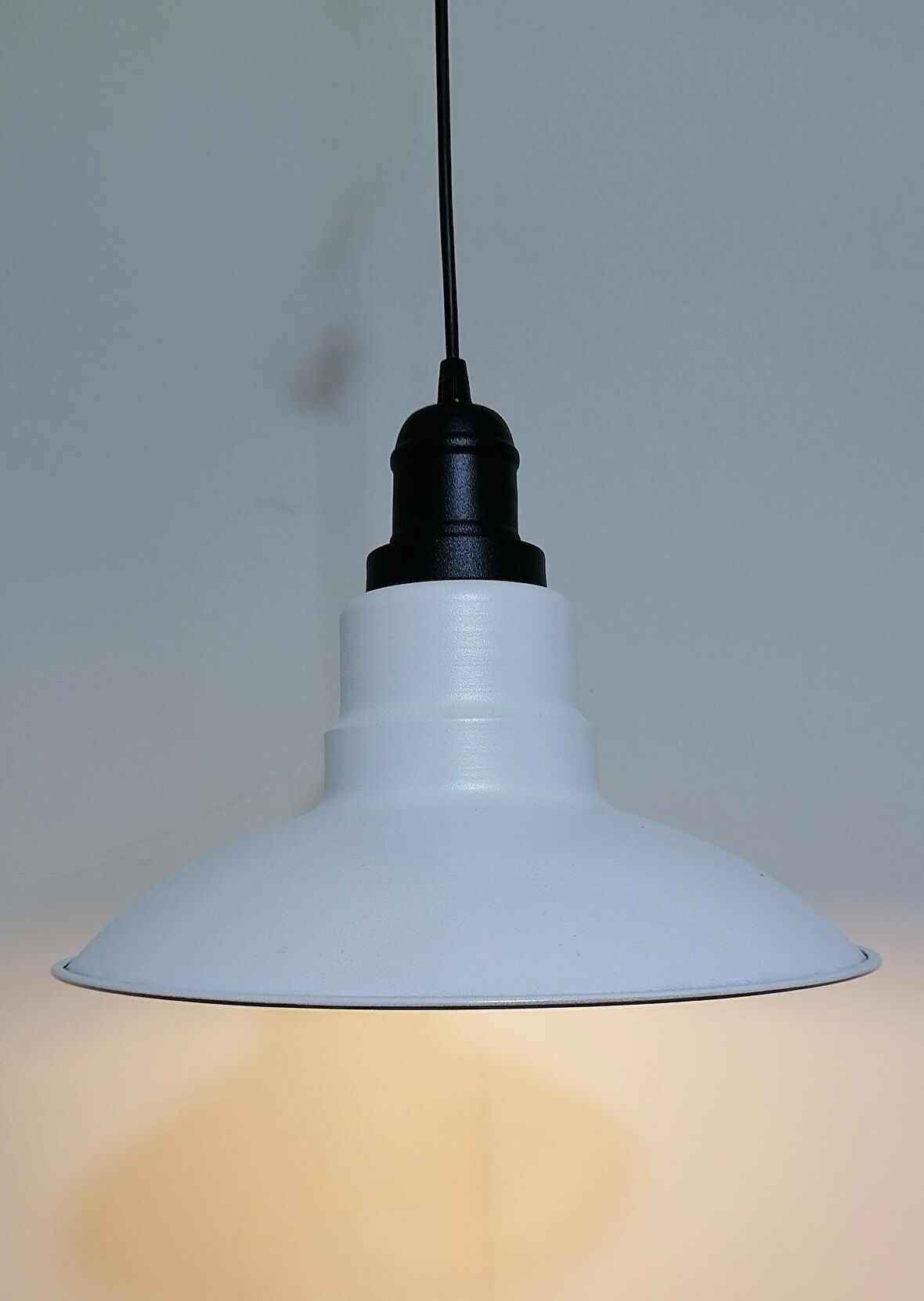 RİOLİGH RETRO BEYAZ İÇİ BEYAZ TEKLİ METAL SARKIT ÇAP: 30CM