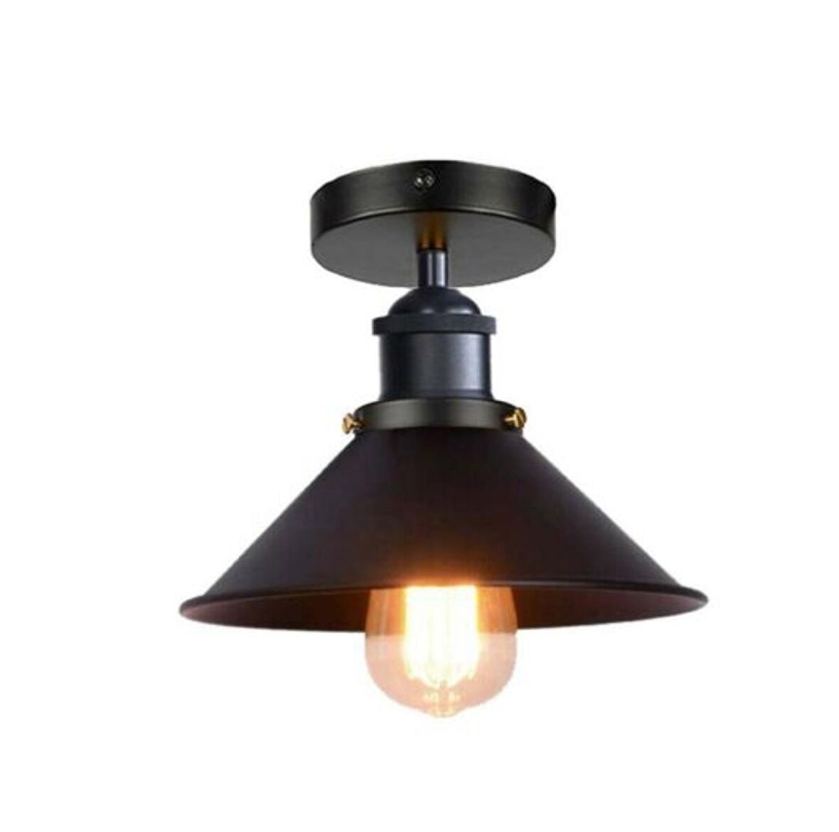 RİOLİGHT METAL SİYAH PLOFONYER SARKIT ŞAPKA ÇAPI: 28CM