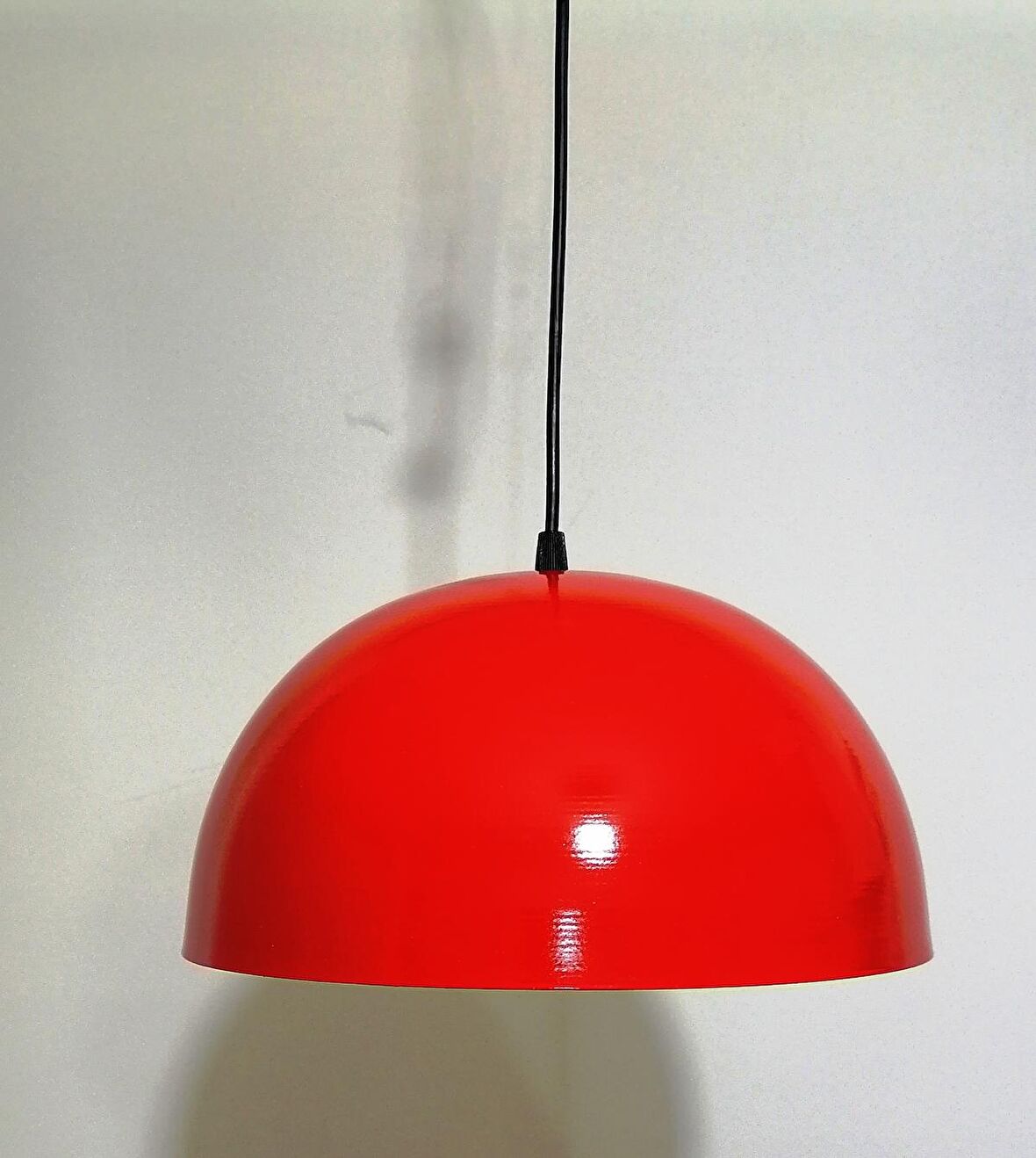 RİOLİGHT MODERN KIRMIZI İÇİ BEYAZ TEKLİ METAL SARKIT ÇAP: 30CM