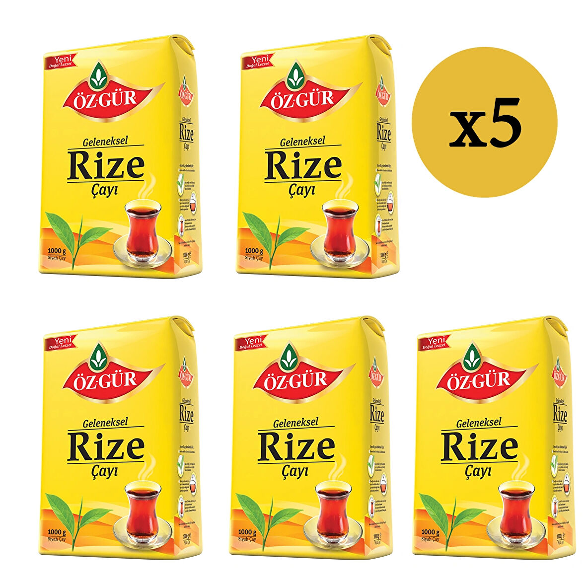 ÖZGÜR Rize Çayı 1000 Gr x 5 Adet