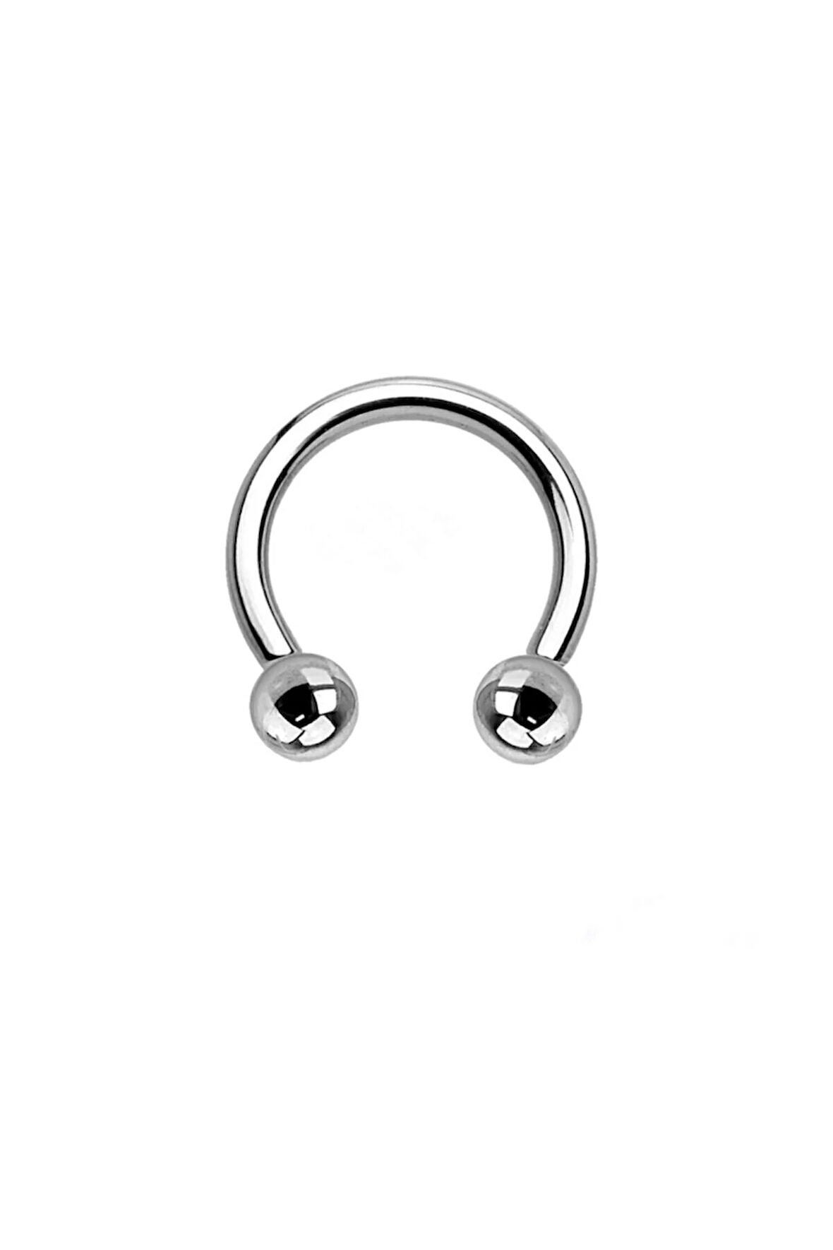 316 Cerrahi Medikal Çelik Tragus , Kıkırdak Ve Septum Piercing ( S Beden )(gümüş Renk )