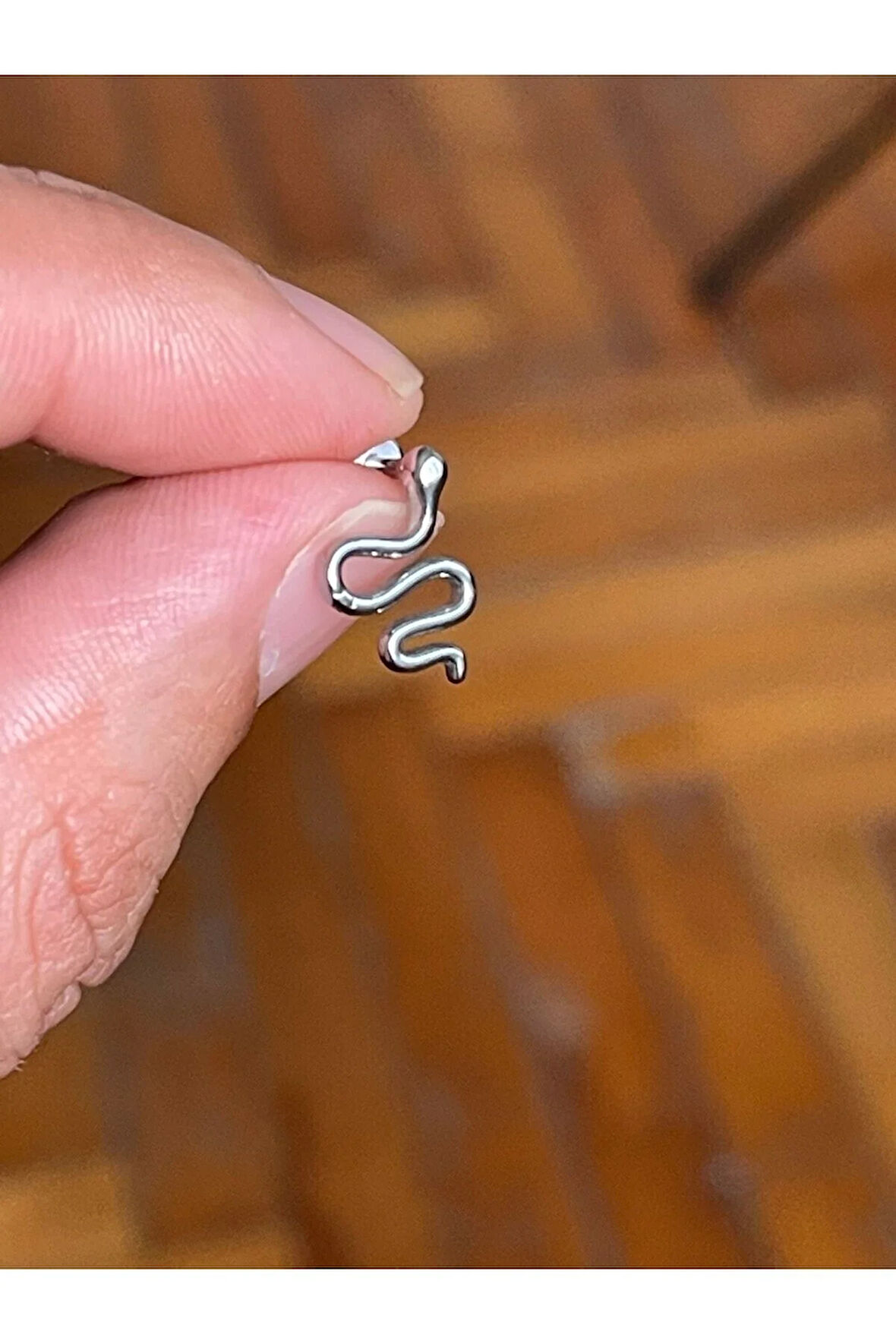 316 Cerrahi Çelik Tragus Helix Kıkırdak Conch Minimal Yılan Model Piercing