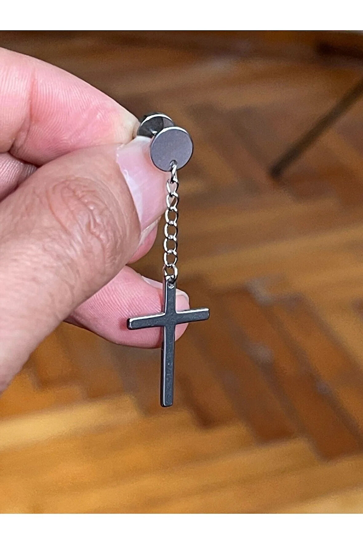 316 Cerrahi Çelik Sallantılı Haç Model Piercing