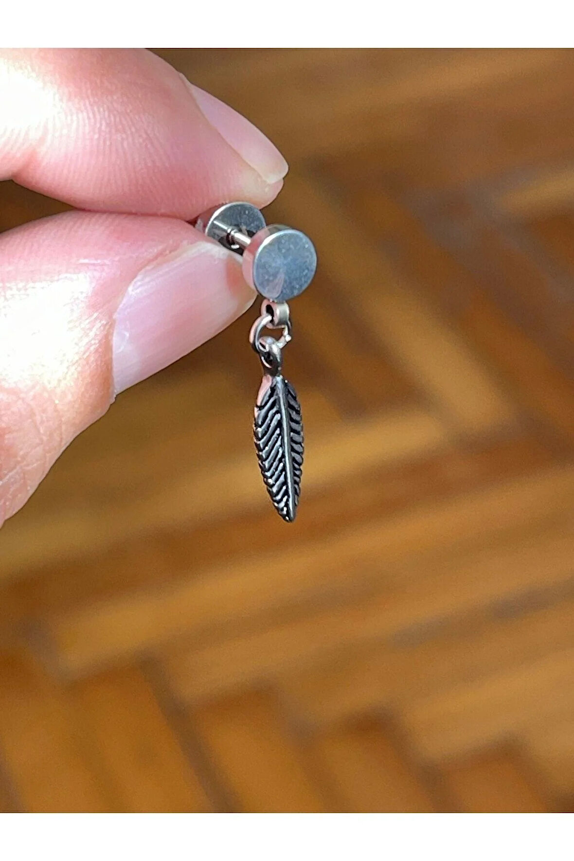 316 Cerrahi Çelik Sallantılı Yaprak Model Piercing