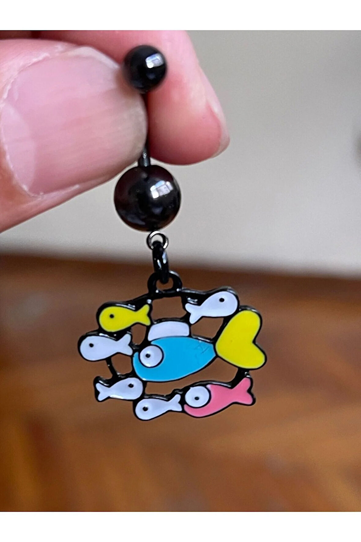 Cerrahi Çelik Piercing Yavru Balıklar Piercing Renkli Balık Göbek Piercingi