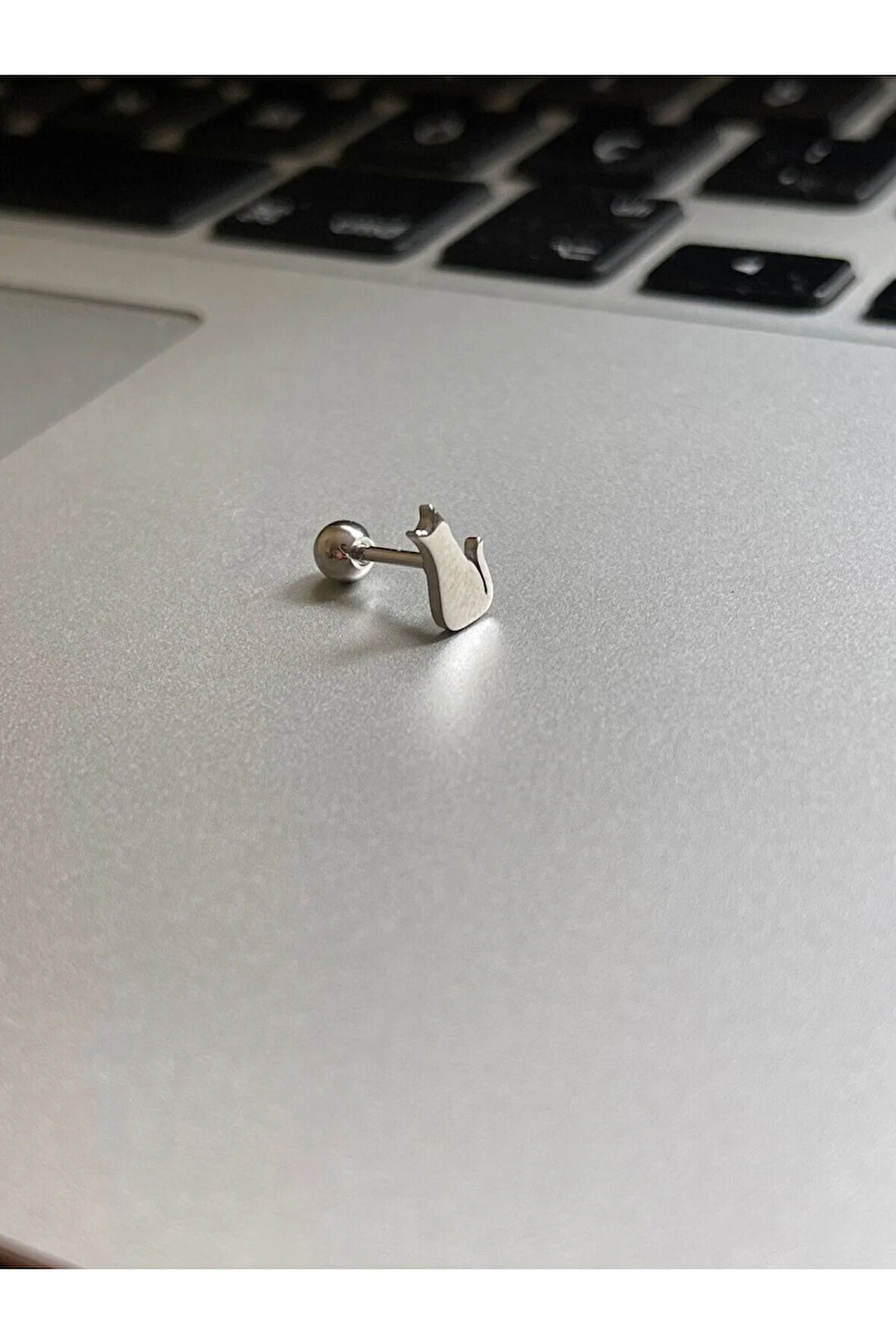 Cerrahi Çelik Tragus Helix Kıkırdak Conch Minimal Kedili Piercing