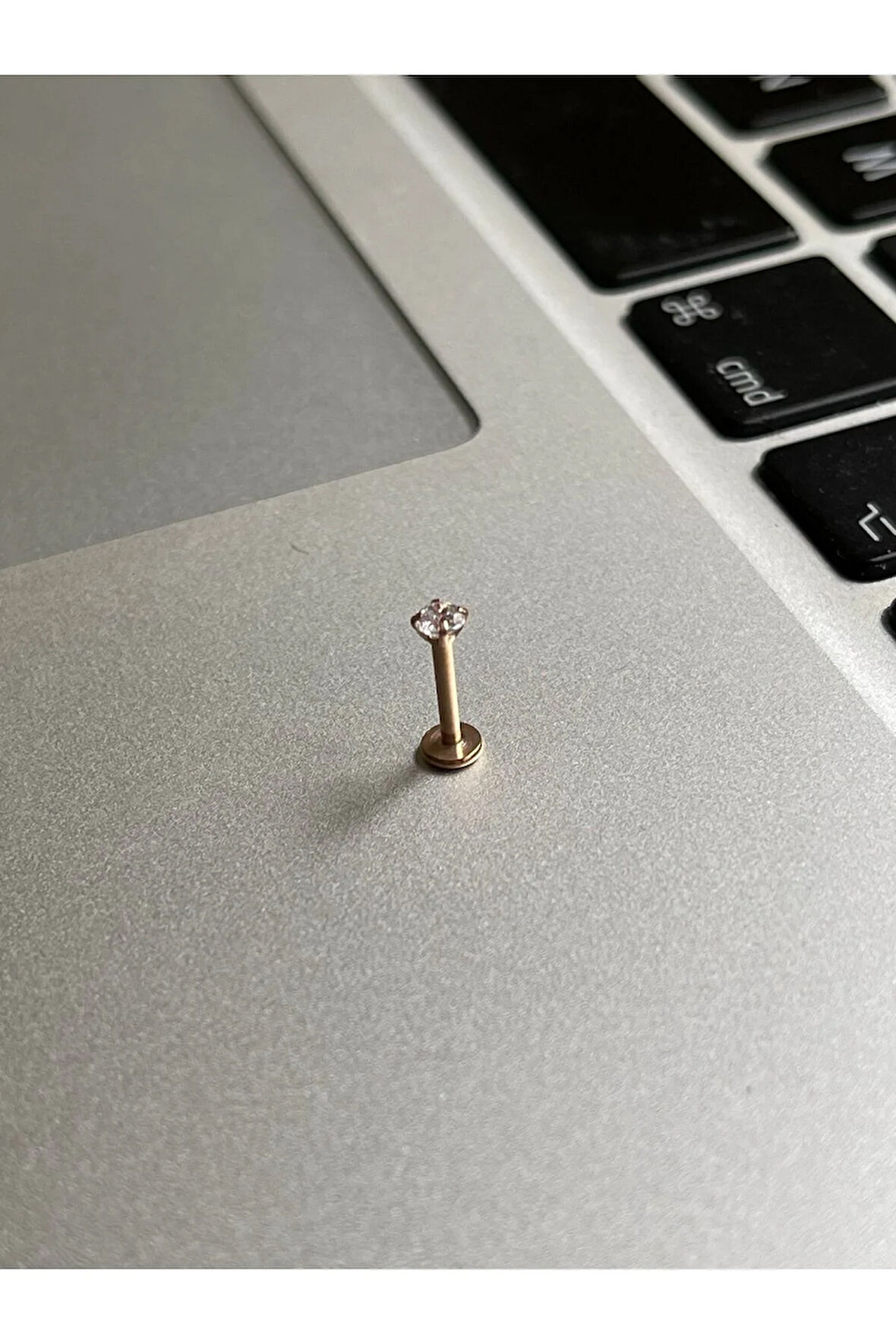 316 Cerrahi Çelik Tragus Helix Kıkırdak Conch Minimal Tek Taş Piercing
