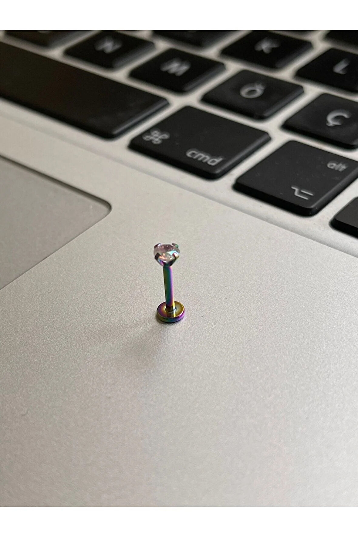 316 Cerrahi Çelik Tragus Helix Kıkırdak Conch Minimal Tek Taş Piercing