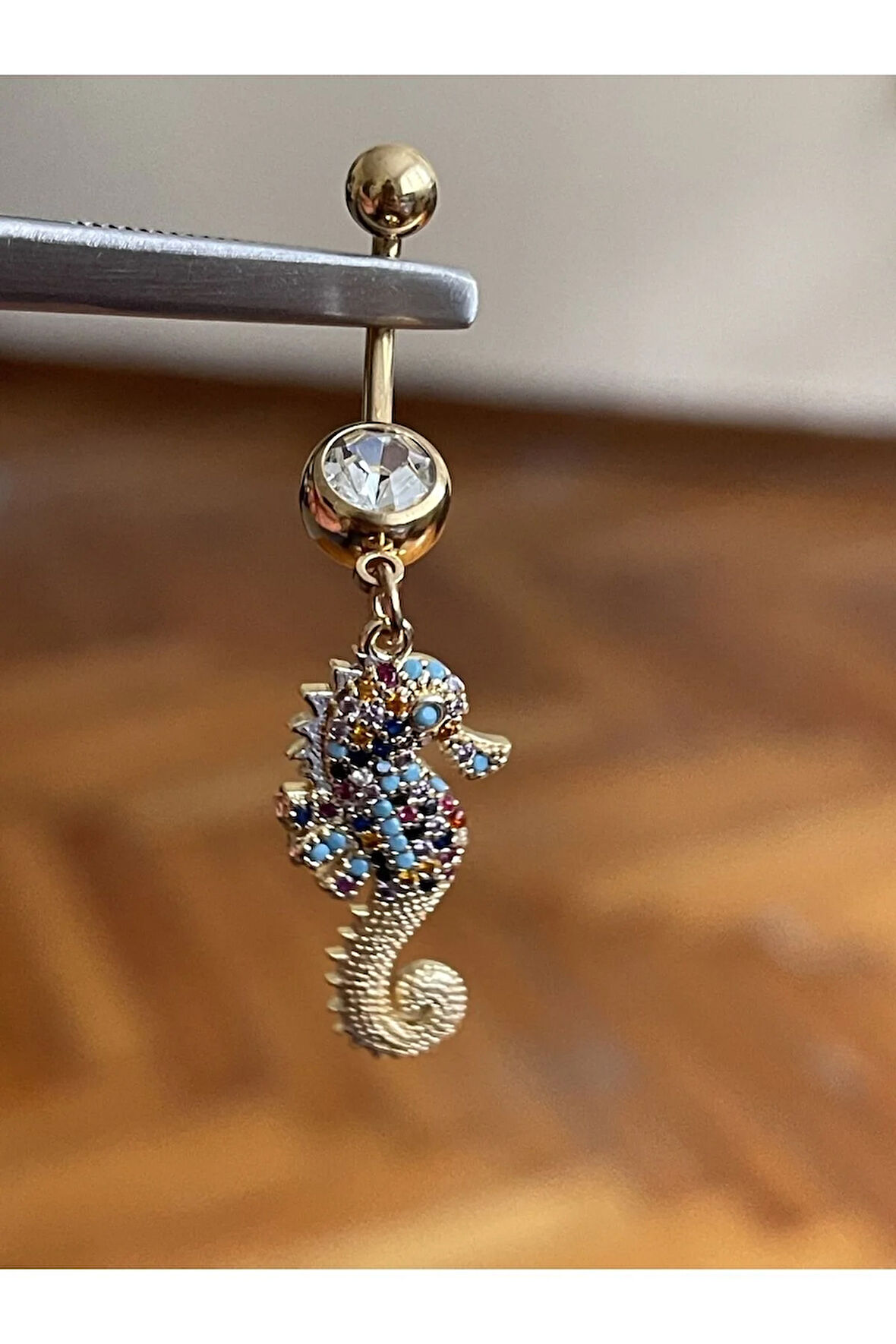 Cerrahi Çelik Piercing Deniz Atı Piercing Deniz atı Göbek Piercingi
