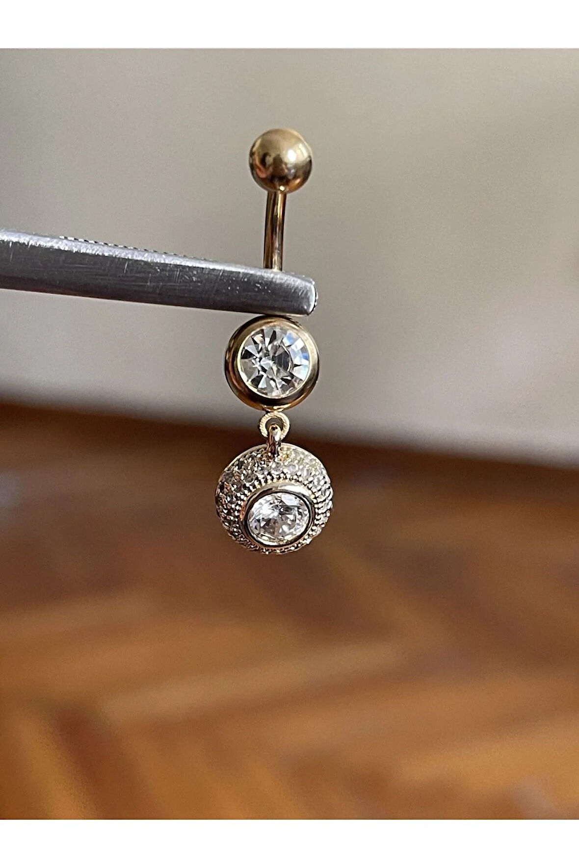 Cerrahi Çelik Piercing Ful Zirkon Taşlı Piercing Ful Zirkon Taşlı Göbek Piercingi