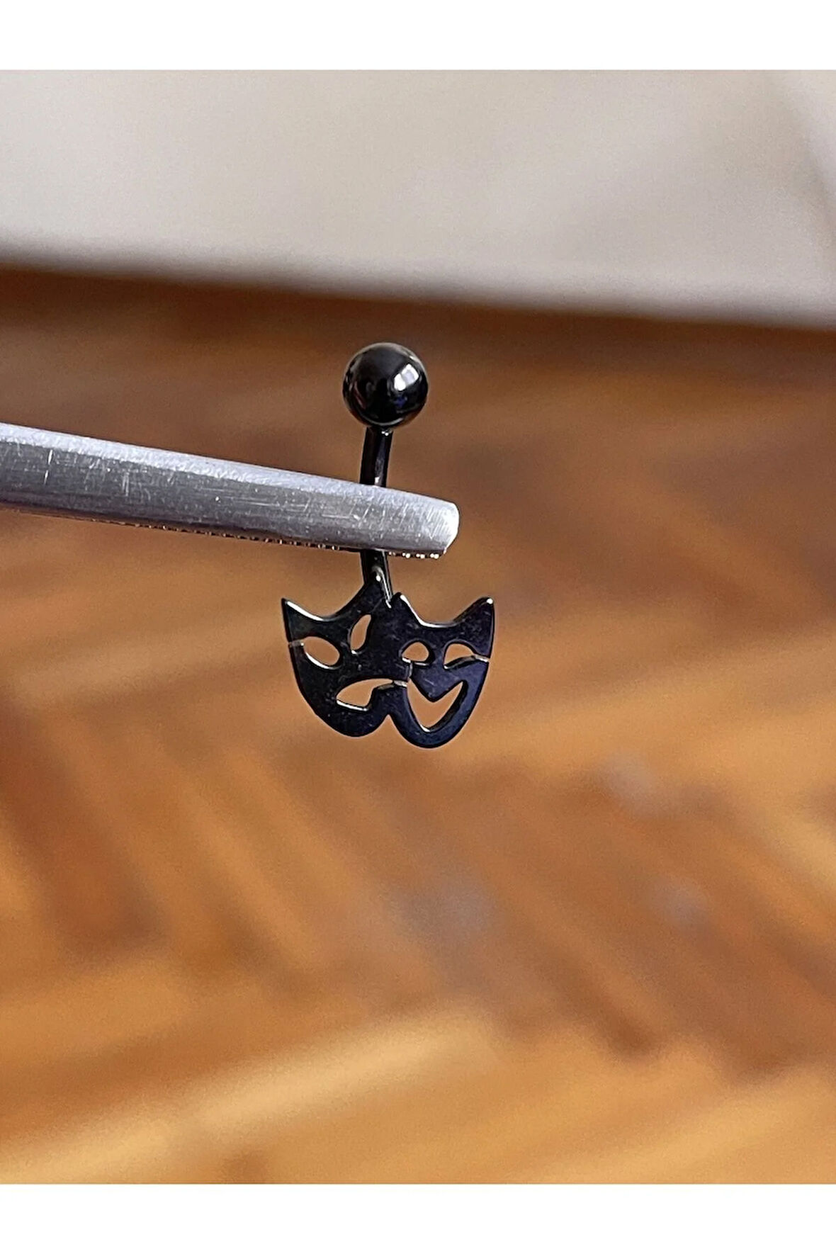 Cerrahi Çelik Piercing Tiyatro Maskesi Piercing Maske Göbek Piercingi