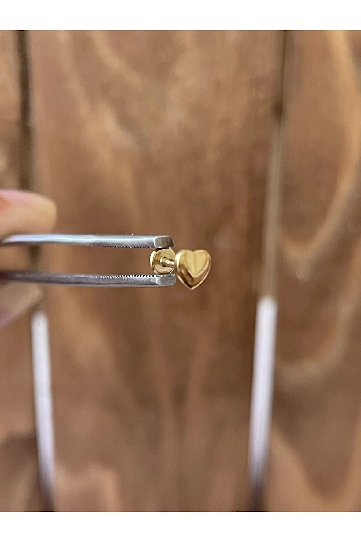 316 L Cerrahi Çelik Tragus Helix Kıkırdak Conch Minimal Kalp Piercing
