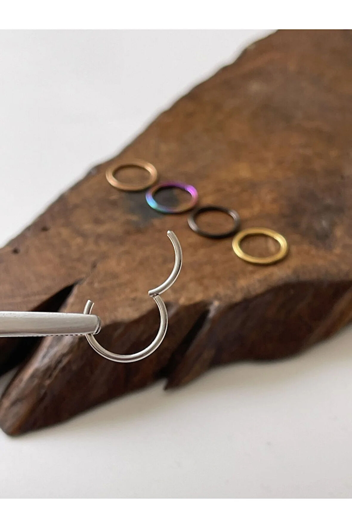 Paslanmaz Kararmaz Cerrahi Çelik Tam Halka Kıkırdak Tragus Helix Piercing