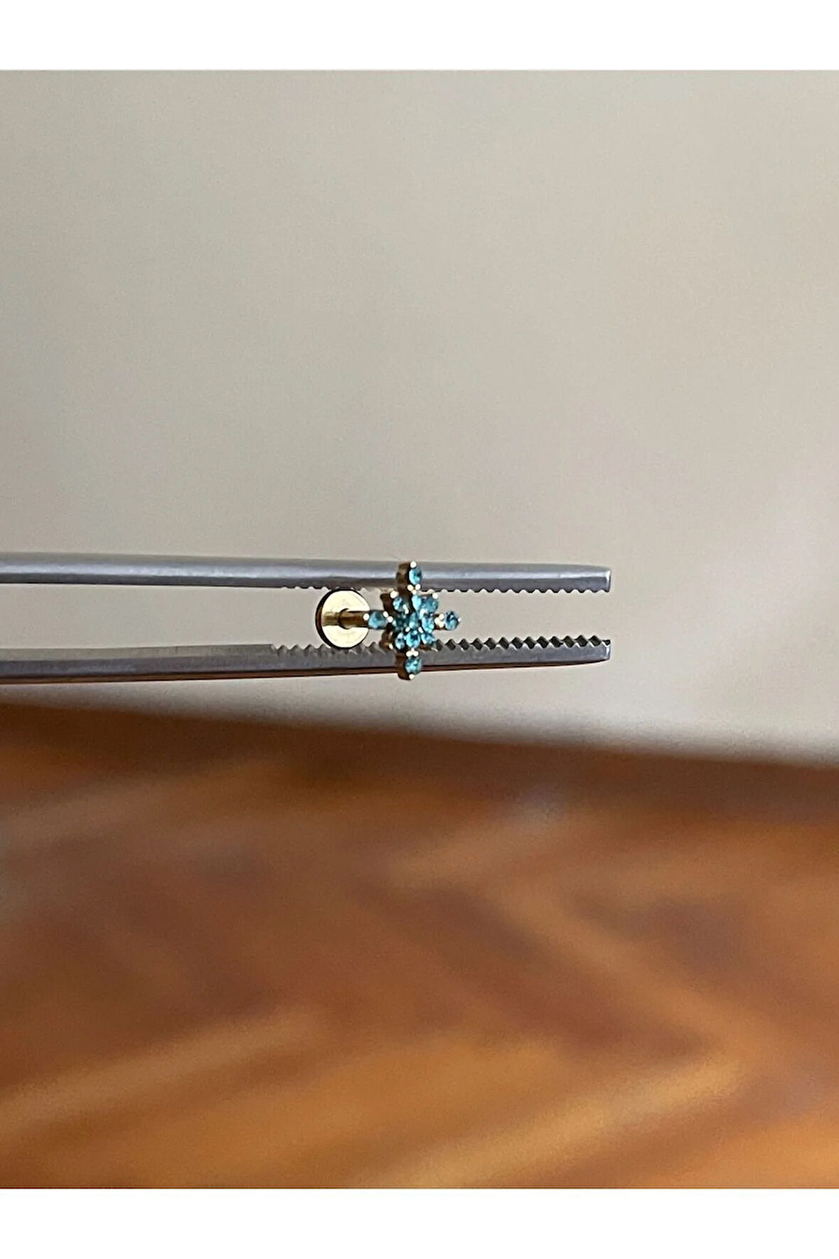 316 L Cerrahi Çelik Dudak Piercing Kıkırdak Helix Tragus Conch Piercingi Yıldız Piercing