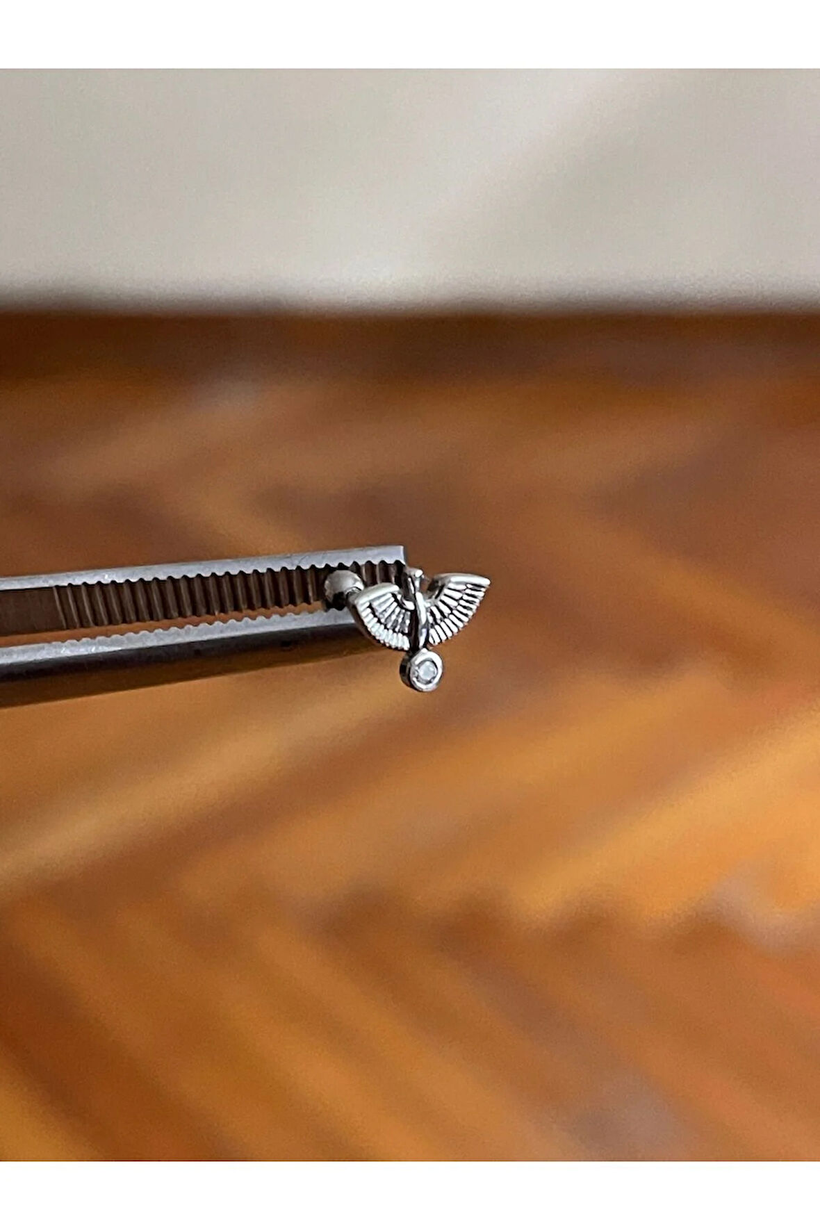 316 L Cerrahi Çelik Dudak Piercing Kıkırdak Helix Tragus Conch Zirkon Taşlı Figürlü Piercing