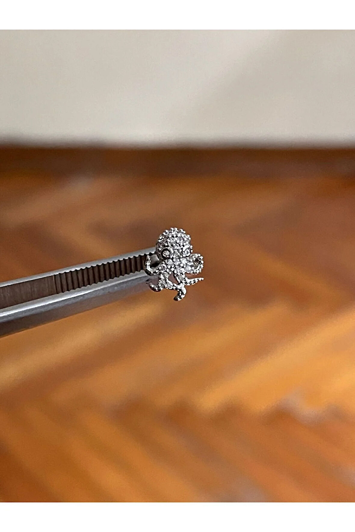 316 L Cerrahi Çelik Dudak Piercing Kıkırdak Helix Tragus Conch Zirkon Taşlı Figürlü Piercing