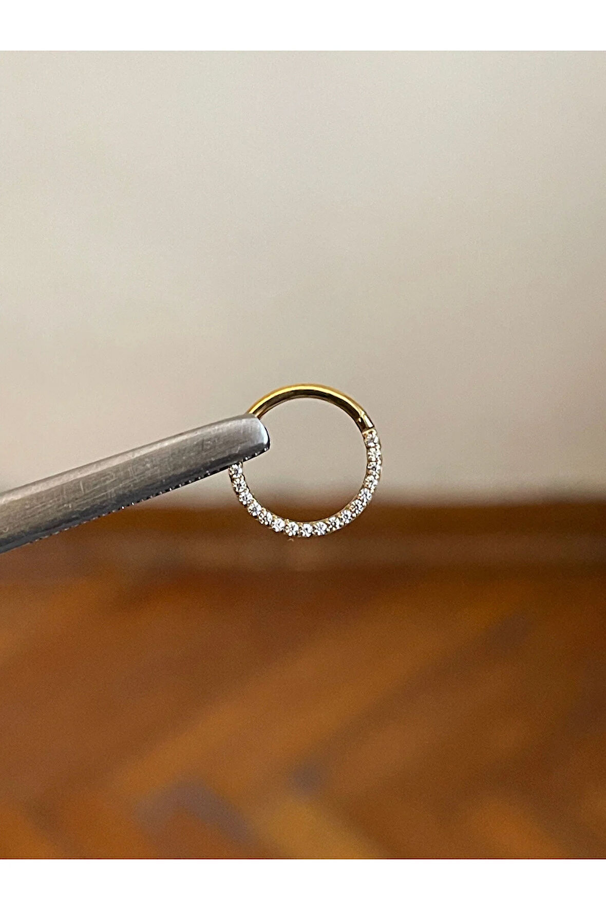 316 L Cerrahi Çelik Atom Taşlı Kıkırdak Piercingi Rook Orbital Helix Septum Piercing