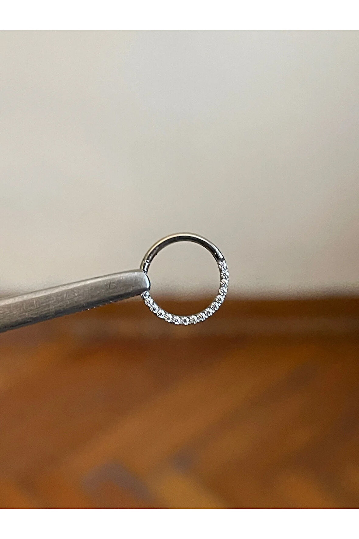 316 L Cerrahi Çelik Atom Taşlı Kıkırdak Piercingi Rook Orbital Helix Septum Piercing