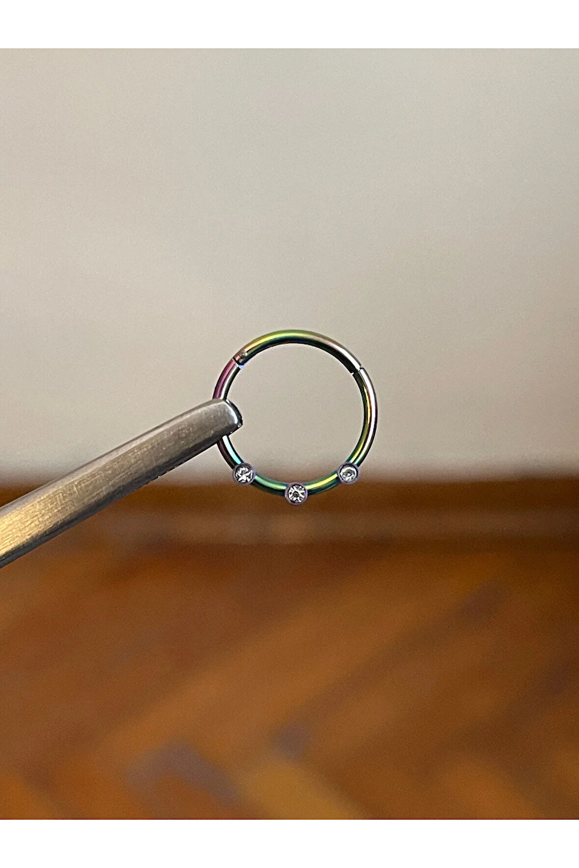 316 L Cerrahi Çelik Atom Taşlı Kıkırdak Piercingi Rook Orbital Helix Septum Piercing