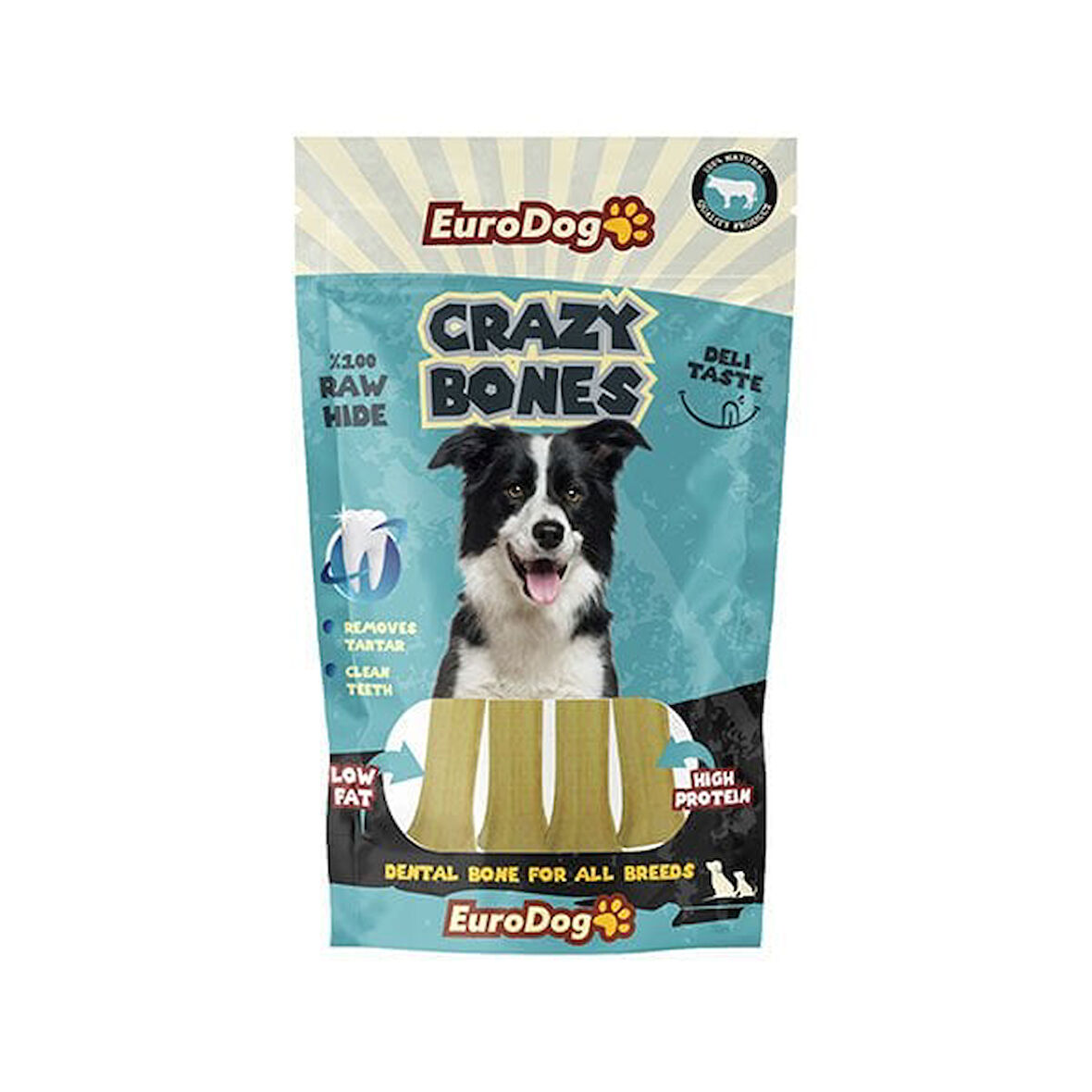 Euro Dog Crazy Bones Press Köpek Kemik Ödülü 5 Adet 7 Cm