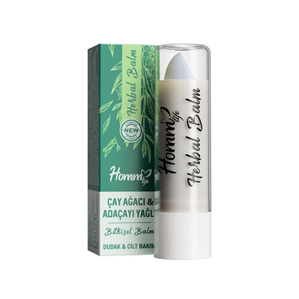 HOMM LİFE ÇAY AĞACI & ADA ÇAYI YAĞLI DUDAK BALM 5Ml