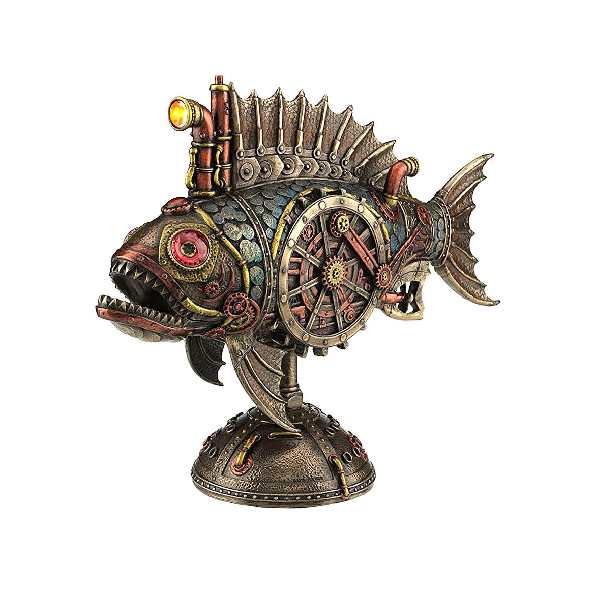 Steampunk Serisi LED Periskoplu Fener Balığı Denizaltı Biblosu