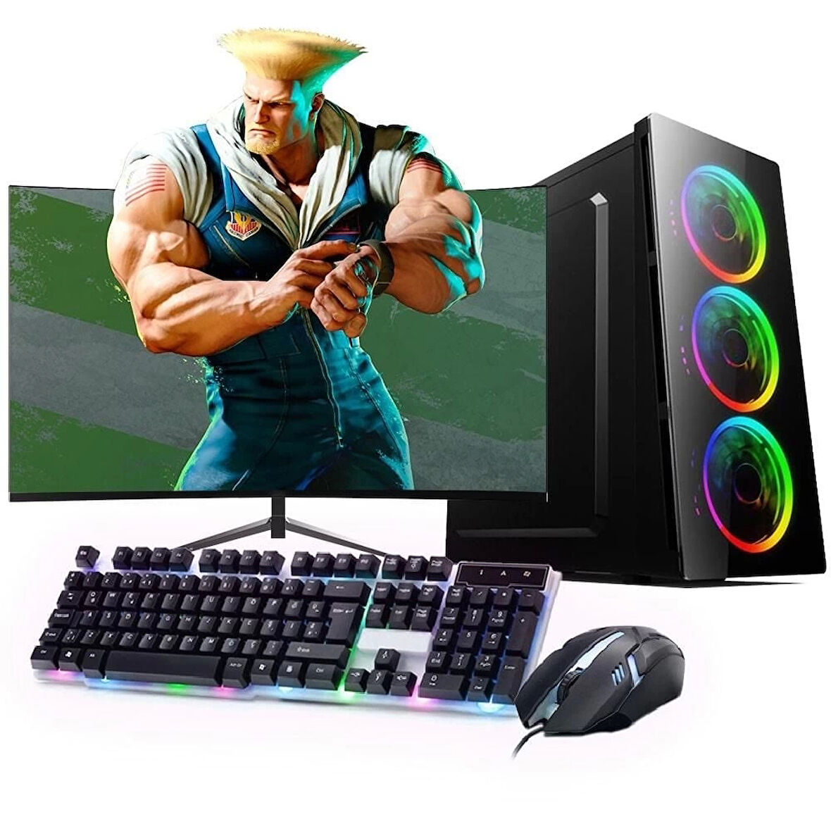 I5 11400F 16GB 480SSD 4GB GTX1650 24'' Mon. Oyun Bilgisayarı