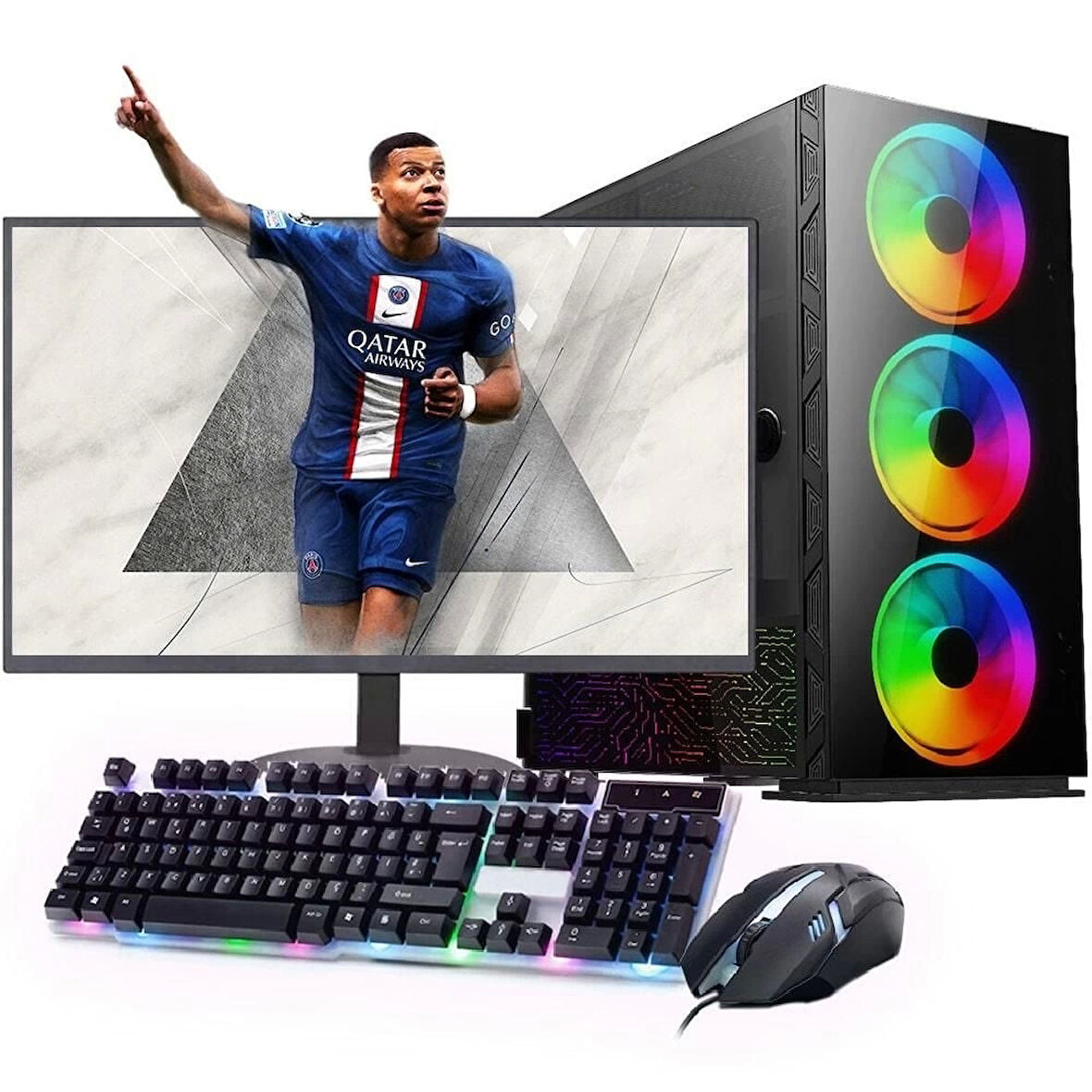 INTEL i3 13100F 16GB 1TB M2 4GB GTX1650 24'' Mon. (Gaming SET)