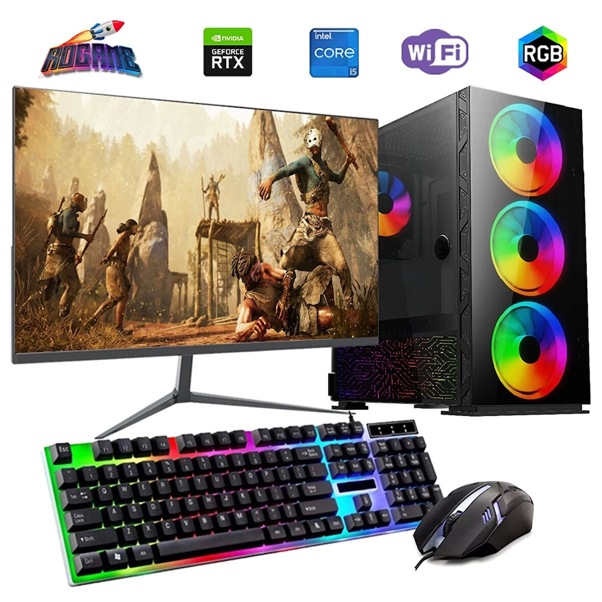 I5 12400F 16GB DDR4 480SSD 12GB RTX3060 27" 165Hz Mon. Oyun Bilgisayarı